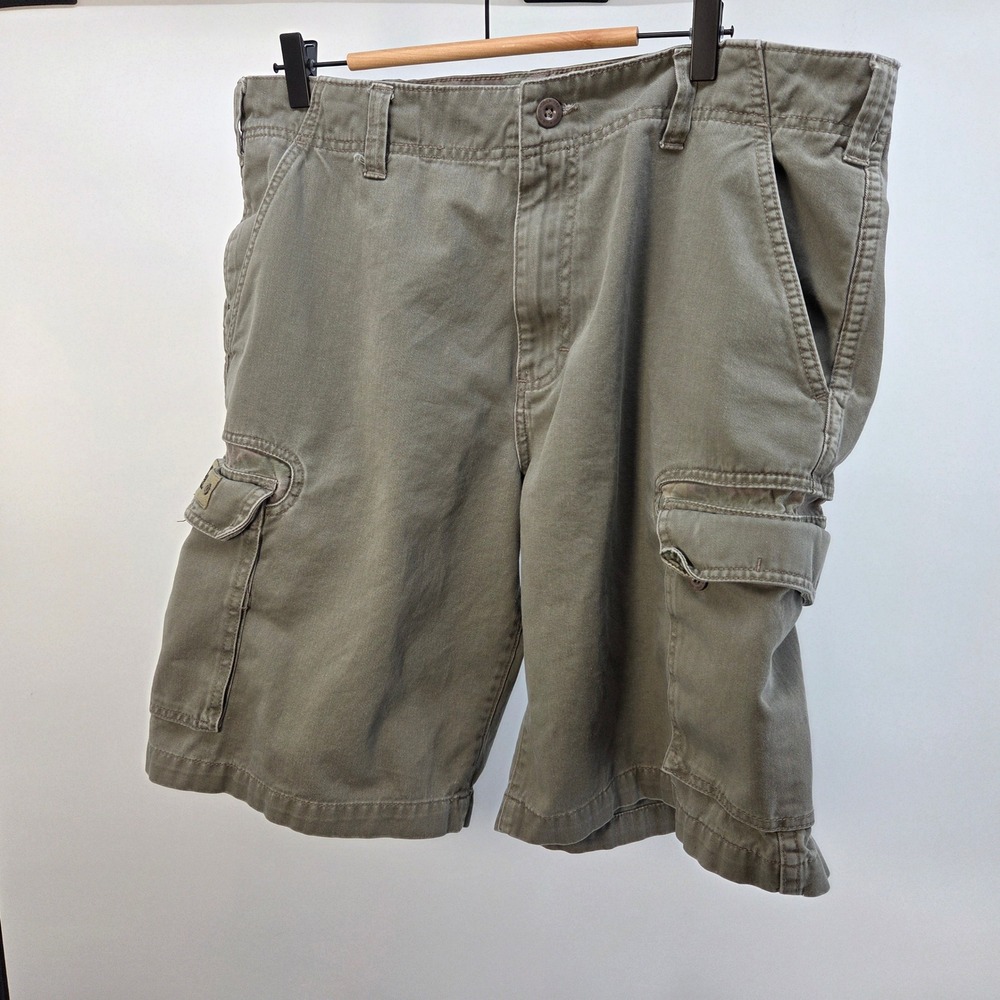 US Polo Assn Cargo Shorts Mens 36 Green Cotton Heritage Utilitarian Gorpcore